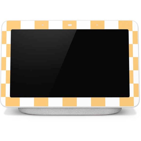 Yellow and White Checkerboard Google Home Hub Skin