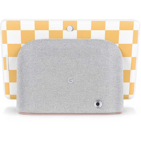 Yellow and White Checkerboard Google Home Hub Skin