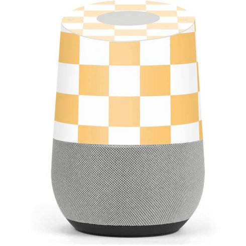 Yellow and White Checkerboard Google Home Skin