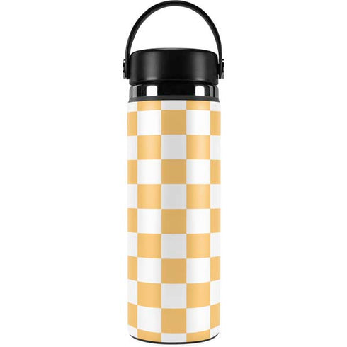Yellow and White Checkerboard Hydro Flask 20oz Wide Mouth Skin