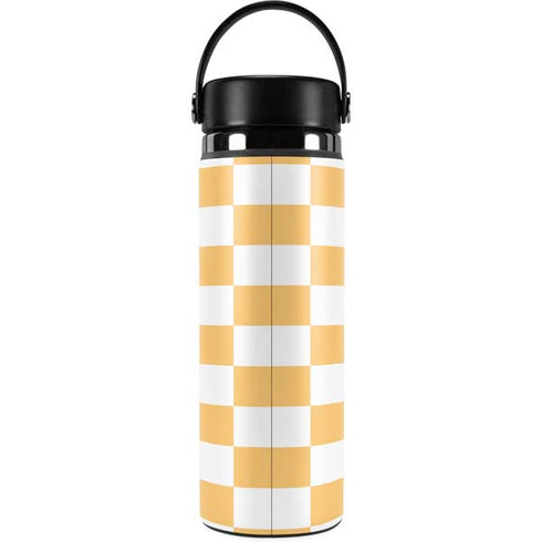 Yellow and White Checkerboard Hydro Flask 20oz Wide Mouth Skin