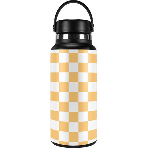 Yellow and White Checkerboard Hydro Flask 32oz Wide Mouth Skin