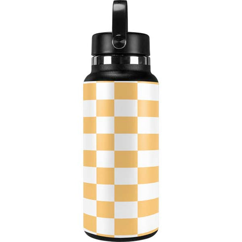 Yellow and White Checkerboard Hydro Flask 32oz Wide Mouth Skin