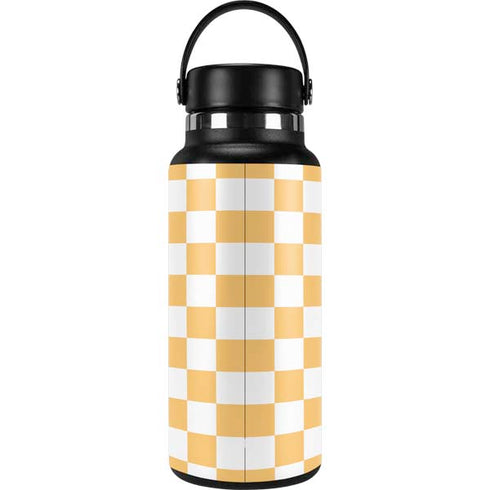 Yellow and White Checkerboard Hydro Flask 32oz Wide Mouth Skin
