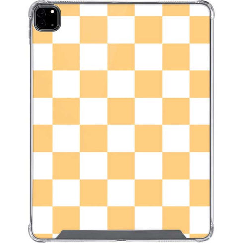 Yellow and White Checkerboard iPad Pro 12.9in (2020) Clear Case