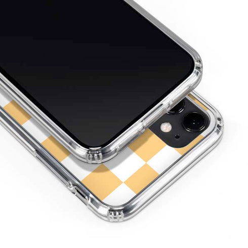 Yellow and White Checkerboard iPhone 11 Clear Case
