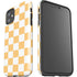 Yellow and White Checkerboard iPhone 11 Impact Case