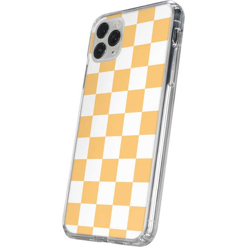 Yellow and White Checkerboard iPhone 11 Pro Clear Case
