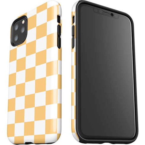 Yellow and White Checkerboard iPhone 11 Pro Max Impact Case