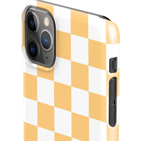 Yellow and White Checkerboard iPhone 11 Pro Max Lite Case