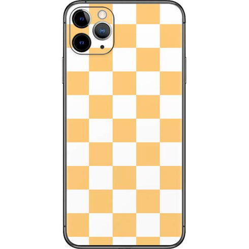 Yellow and White Checkerboard iPhone 11 Pro Max Skin