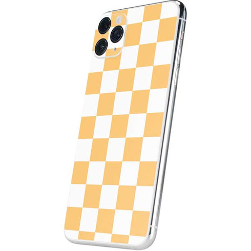 Yellow and White Checkerboard iPhone 11 Pro Max Skin