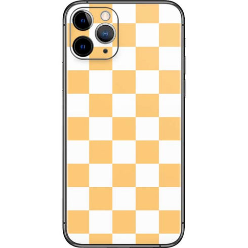 Yellow and White Checkerboard iPhone 11 Pro Skin