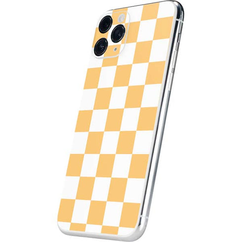 Yellow and White Checkerboard iPhone 11 Pro Skin
