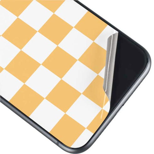 Yellow and White Checkerboard iPhone 11 Skin