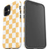 Yellow and White Checkerboard iPhone 12 Impact Case