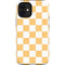 Yellow and White Checkerboard iPhone 12 Mini Impact Case