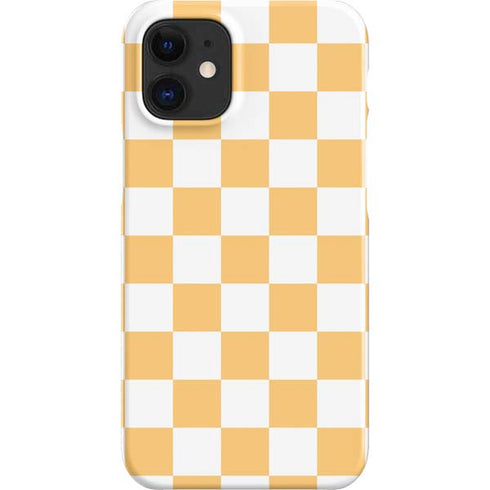 Yellow and White Checkerboard iPhone 12 Mini Lite Case