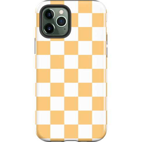 Yellow and White Checkerboard iPhone 12 Pro Max Impact Case