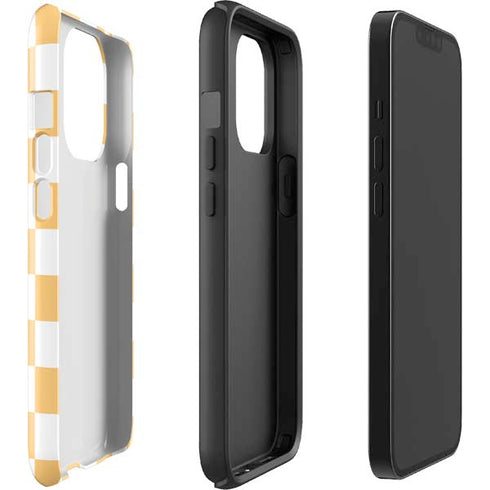 Yellow and White Checkerboard iPhone 13 Pro Impact Case