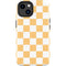 Yellow and White Checkerboard iPhone 15 Plus Impact Case
