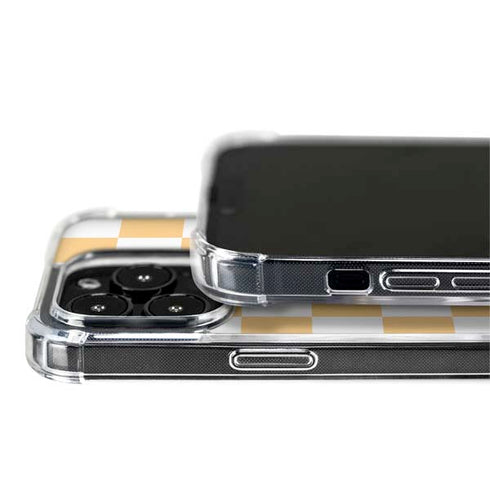 Yellow and White Checkerboard iPhone 14 Pro MagSafe Case