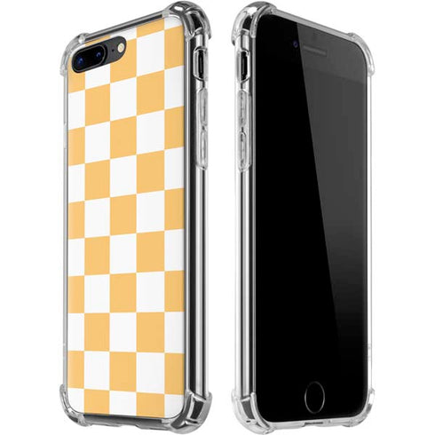 Yellow and White Checkerboard iPhone 7/8 Plus Clear Case