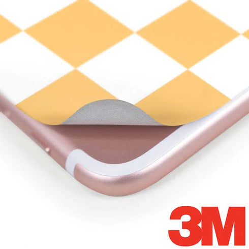 Yellow and White Checkerboard iPhone 7 Skin