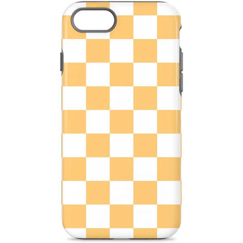 Yellow and White Checkerboard iPhone 8 Pro Case