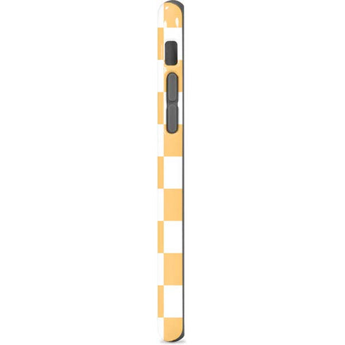 Yellow and White Checkerboard iPhone 8 Pro Case
