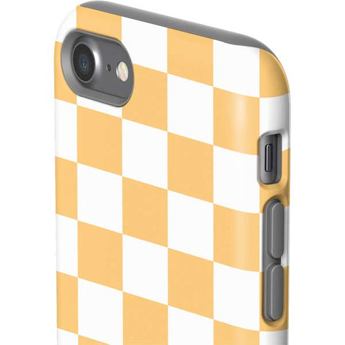 Yellow and White Checkerboard iPhone SE (2nd & 3rd Gen) Pro Case