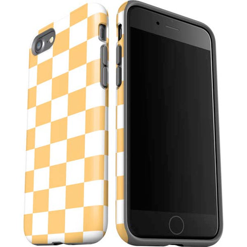 Yellow and White Checkerboard iPhone SE (2nd & 3rd Gen) Pro Case
