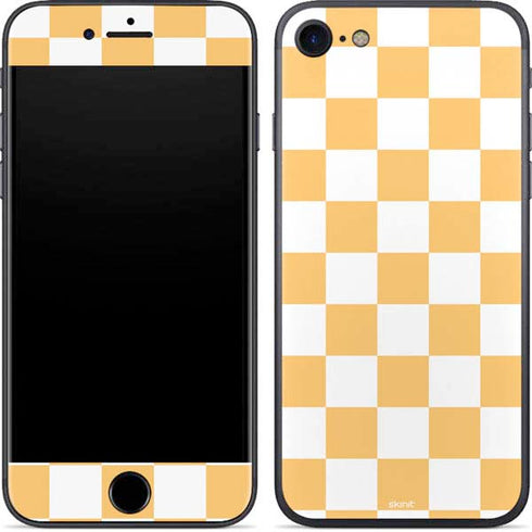 Yellow and White Checkerboard iPhone SE (2nd & 3rd Gen) Skin