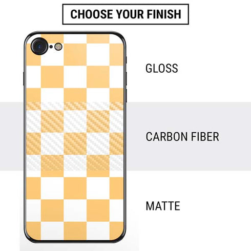 Yellow and White Checkerboard iPhone SE (2nd & 3rd Gen) Skin