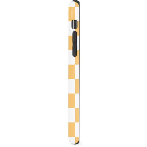 Yellow and White Checkerboard iPhone X Pro Case