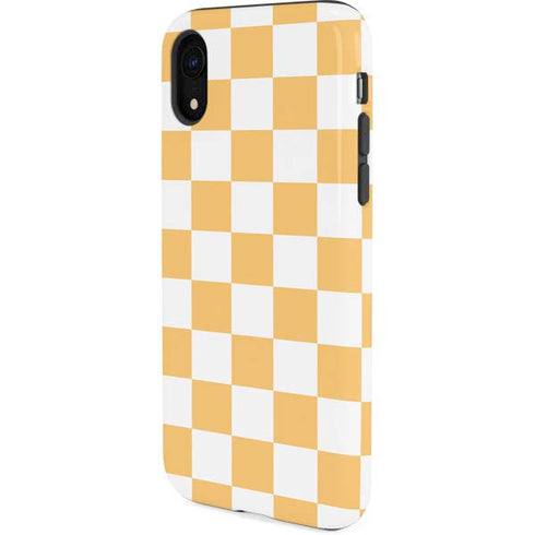Yellow and White Checkerboard iPhone XR Pro Case