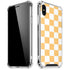 Yellow and White Checkerboard iPhone XS Max Clear Case