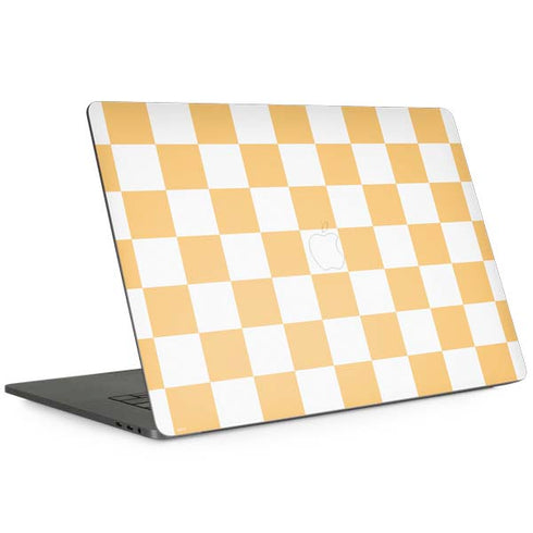 Yellow and White Checkerboard Apple MacBook Pro 15-inch Skin