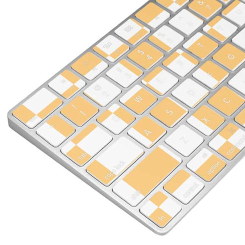 Yellow and White Checkerboard Magic Keyboard Skin