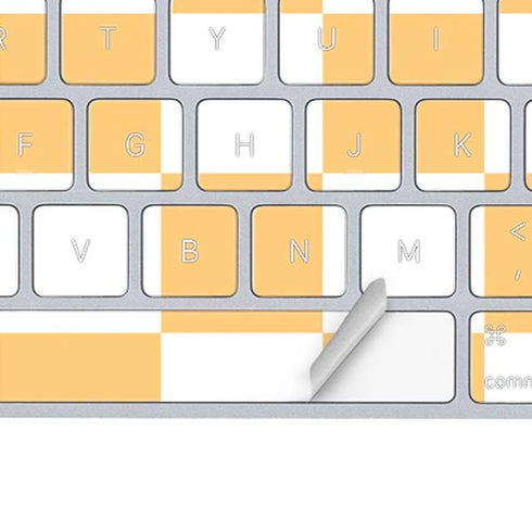 Yellow and White Checkerboard Magic Keyboard Skin