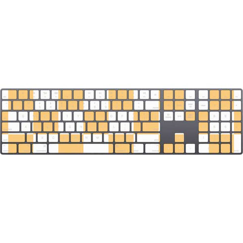 Yellow and White Checkerboard Magic Keyboard with Numeric Keypad Skin