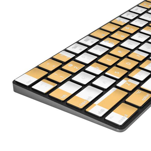 Yellow and White Checkerboard Magic Keyboard with Numeric Keypad Skin