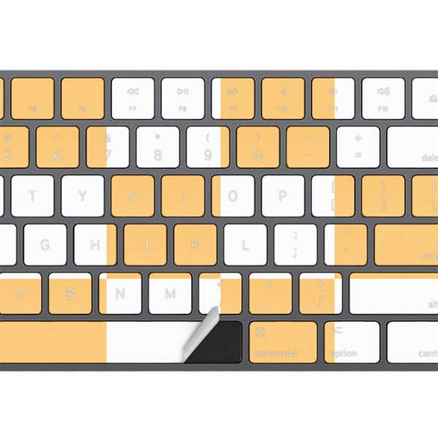 Yellow and White Checkerboard Magic Keyboard with Numeric Keypad Skin