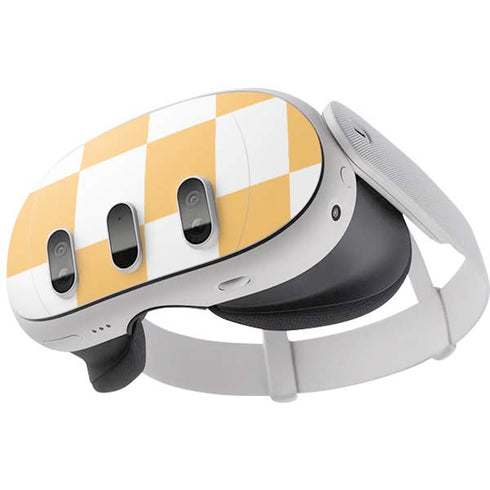 Yellow and White Checkerboard Meta Quest 3 Skin