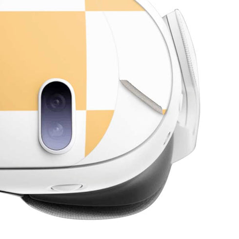Yellow and White Checkerboard Meta Quest 3 Skin