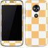 Yellow and White Checkerboard Moto E5 Play Skin