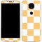 Yellow and White Checkerboard Moto E5 Plus Skin