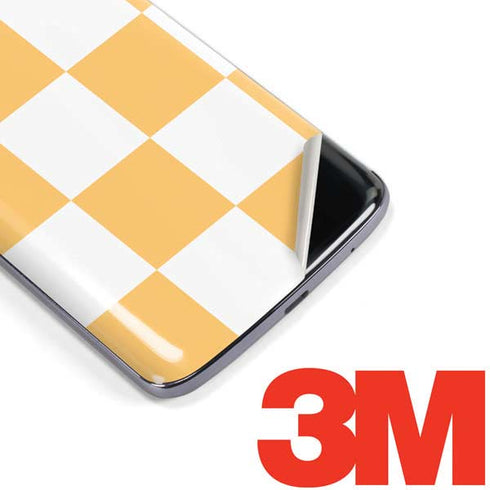 Yellow and White Checkerboard Moto E5 Plus Skin