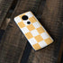 Yellow and White Checkerboard Moto E5 Plus Skin