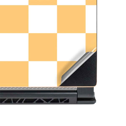 Yellow and White Checkerboard MSI GS65 Stealth Laptop Skin